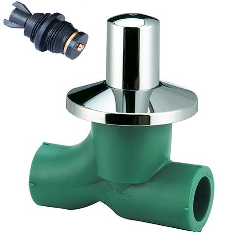 [LCCC020004D12] LLAVE DE PASO TOTAL C/CAB. POLIMERO BRONCE 20MM